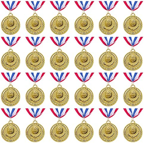ABAOKAI 24 PIECES PARTS FARS PARISE מדליות מדליות מדליות זהב פרסי זהב לספורט, תחרויות, מסיבה, דבורי
