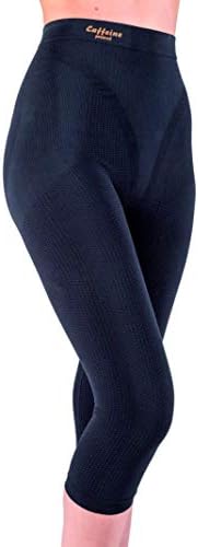 מכנסי Capri של אנטי צלוליט עם מיקרו -קפסות קפאין - גודל שחור m