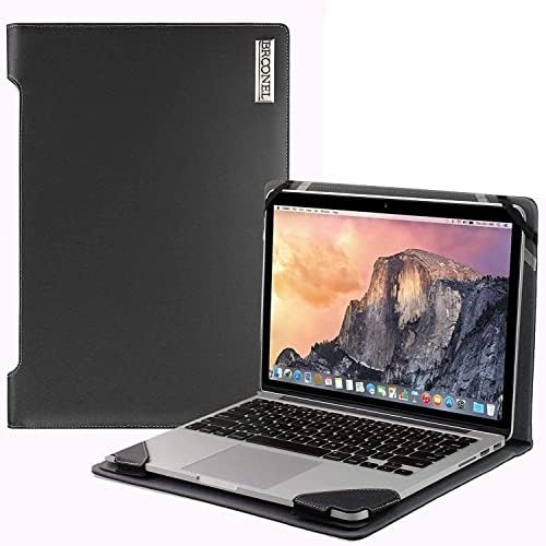 Broonel - סדרת פרופילים - מארז מחשב נייד עור שחור תואם ל- Lenovo Thinkbook 15 Premium Business 15.6 מחשב נייד