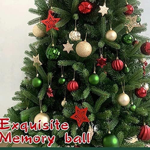 קישוטי חג המולד 60 קישוטי חג המולד באגרוף כדורים כדורי עץ חג המולד פריסת קישוטי כדורים יכולים לשמש
