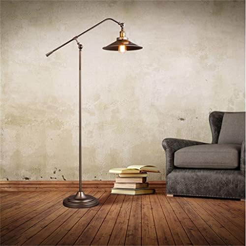 LIRUXUN תאורה תעשייתית מנורת רצפת ברזל תאורה מקורה מסעדת בר קפה קפה חדר אוכל E27 מנורה עומדת