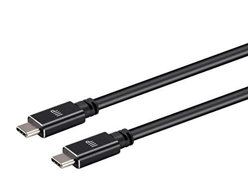 Monoprice USB C ל- USB C 3.2 כבל Gen 2 - 3 מטר - 10 ג'יגה -ביט לשנייה שחורה, 5A, סוג C, Ultra Compact, תואם