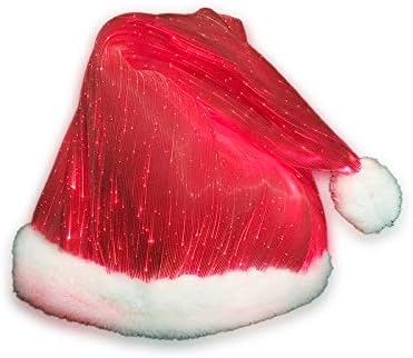 חג המולד כובע, הוביל אור עד זוהר סנטה קלאוס, זוהר חג המולד חג כובע למבוגרים, יוניסקס קטיפה נוחות חג המולד