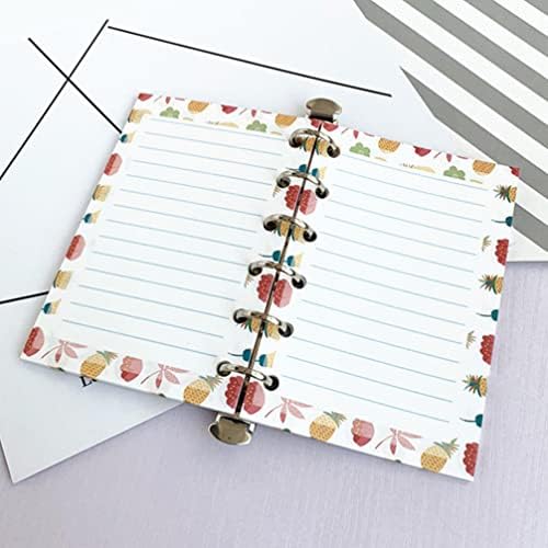 Tofficu 3 חבילה רופפת עלים מרופדים נייר A6 קלסר מילוי נייר צבעוני 6 מחברת מחברת מילוי דפים מתכננים