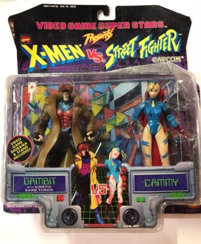 אקס-מן נגד סטריט פייטר גמביט קאמי משחק וידאו סופר סטארס מוק צעצוע ביז