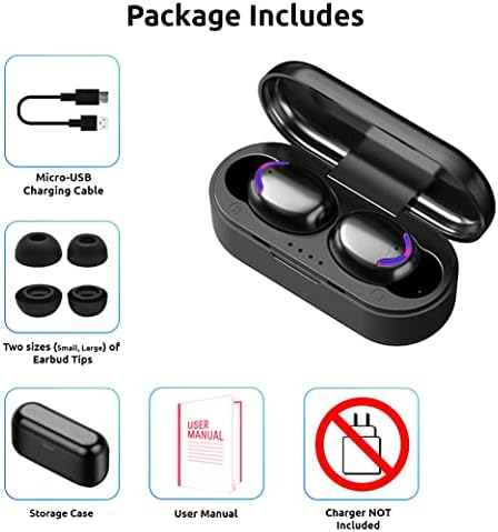 Volt Plus Tech Travel Travel אלחוטי V5.1 אוזניות תואמות לכרטיסיית גלקסי של סמסונג A8 10.5 מיקרו דק מעודכן