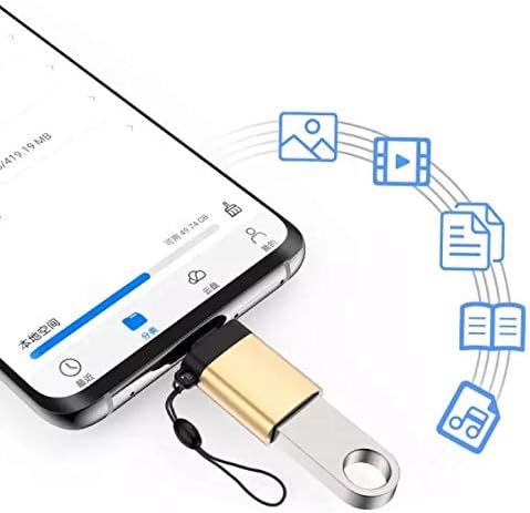 כבל Goxwave תואם ל- EMDOOR EM-Q22M-USB-C ל- PortChanger, USB Type-C OTG מחזיק מפתח נייד USB עבור EMDOOR EM-Q22M-Slate