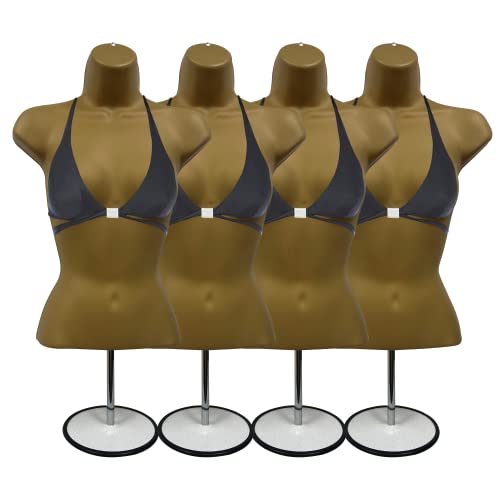DisplayTown Bronze Forso Forso עם שמלת מעמד צורה חולצת טשפ