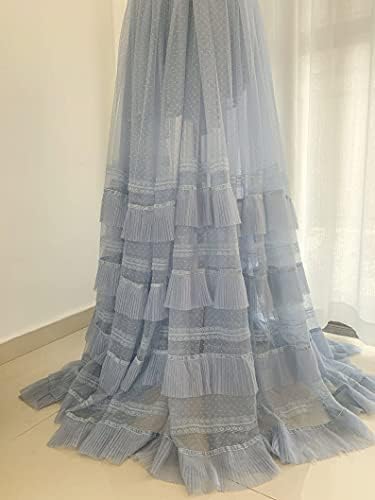 Mahacraft 1 חצר כחול פרעה בד לשמלת עוגה בד מטופח לתפאורה של הצילום שמלה - בד לתפירה