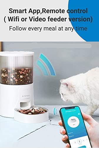 תזמון מזין אוטומטי וידאו מרחוק לחתולים כלבים בקרת 4 ליטר חיות מחמד מתקן מזון חכם עם מקליט קול