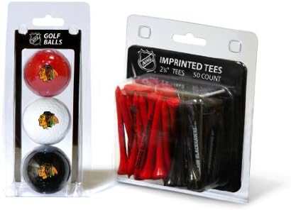 צוות גולף NHL לוגו מוטבע כדורי גולף & 2-3/4 רגולציה גולף טיז, רב צבעוני