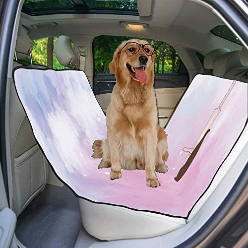כיסוי מושב כלב מותאם אישית איור יד נמשך עיצוב חמוד הדפסת רכב מושב מכסה לכלבים עמיד למים החלקה עמיד