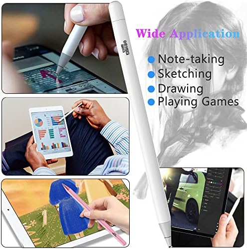 KSW Kingdo iPad Stylus, Stylus iPhone, עט חרט נטען, טיפ של 1.4 ממ משובח לרישום וכתיבה, אייפד פרו/אייפון ואייפון/ipad