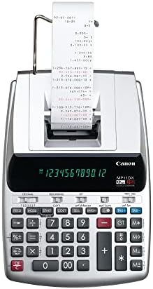 מוצרי משרד קנון 2198ג001 קנון מגה 11 דיקס-2 מחשבון הדפסה שולחני עם המרת מטבע, שעון ולוח שנה