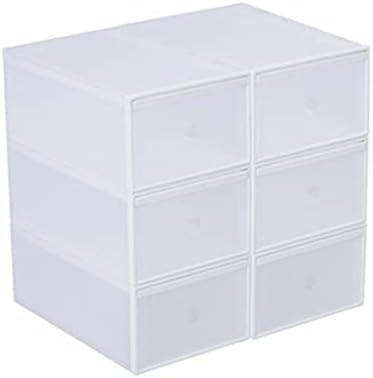 Bienka Stackable Shoe Storage פחים לארון תיבת נעליים הניתנת לערימה 6 יחידות תיבת נעליים קופסת אחסון נעליים