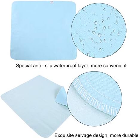כרית מיטת בריחת שתן לשימוש חוזר, 3 יחידות מצעים אטומים למים תת -שתים תחתונים רפידות מיטות רחיפות וניתנות לשימוש