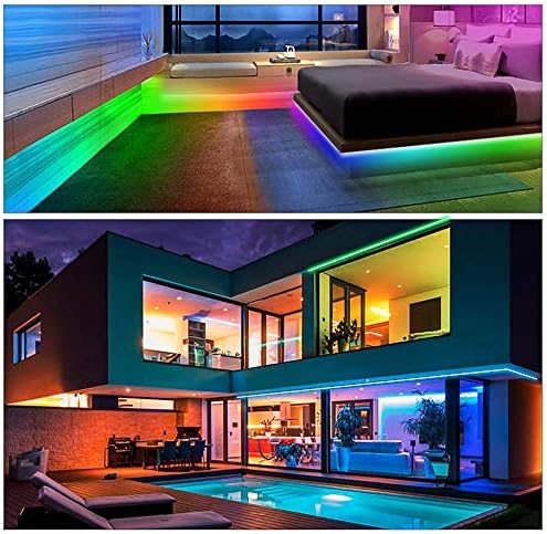 אורות רצועת LED של אלייט עם אפליקציה, צבע חלומי 32.8ft נורות LED עם רדיפה רב צבעונית, ערכת אורות