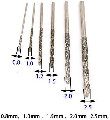 טוויסט מקדח, החלפה מהירה 5 יחידות 0.8-2.5 ממ יהלומי מקדח טוויסט תרגיל חור פותחן