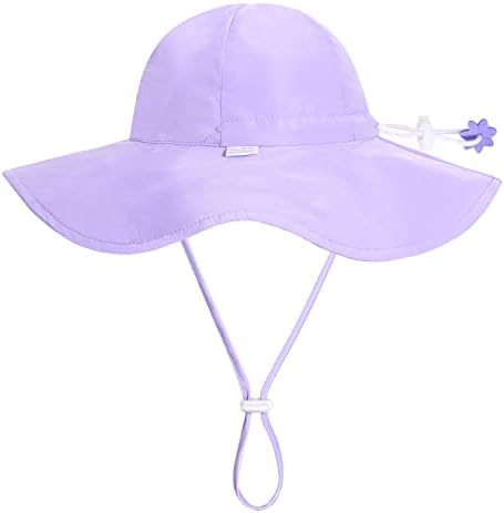 כובע שמש של יוניסקס תינוק עם כובע חוף מתכוונן 50+ חיצוני, כובעי דלי שוליים רחבים