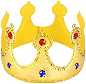 טכנובלייד צעצועים כובע זהב רויאל מפואר כובע מסיבת שמלה מלך או תלבושות ליל כל הקדושים קישוטי ימי בת הים.