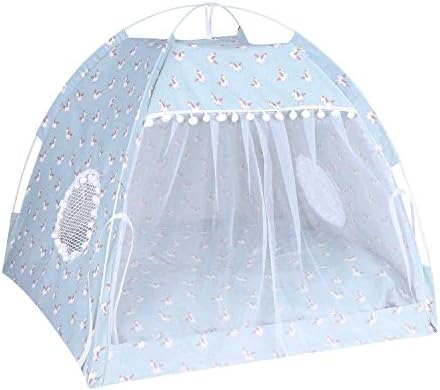 ו שם צבע: כחול, גודל שם: L, אוהל חיות מחמד מיטת אוהל לחתול נחת