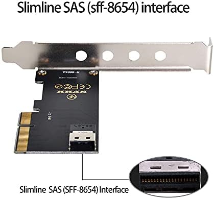 Xiwai pci-e 4x עד U.2 u2 ערכת SFF-8639 ל- SFF-8654 Slimline SAS NVME PCIE SSD מתאם ל- Mainboard