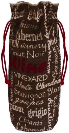 שקיות יין יוטה איורווסטרם, מודפסות: חום עם חוט אדום