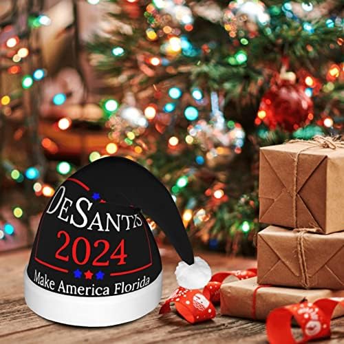 דסנטיס 2024 להפוך אמריקה פלורידה חג המולד כובע מאן נשים כובעי יוניסקס חג כובע לחג מסיבת כובעים