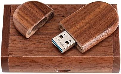 עץ חידוש USB 3.0 כונן הבזק 32GB אחסון נתונים זיכרון מקל מקל USB מקל פנדריב עם קופסת עץ