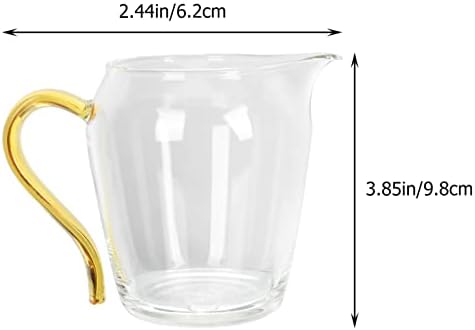 Cabilock Crystal Glass Crameer Glacher Creamer Hicker Kittle תה כוס תה זכוכית כוס כוס קונגפו סינית קפה מיני