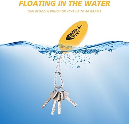 2 מארז צף מחזיק מפתחות, זוהר בחושך קצף צף מפתח שרשרת קל משקל מפתח לצוף מים ספורט אביזרי עבור גלישה שחייה