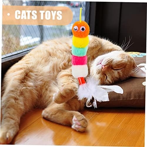 4 יחידות מצחיק חתול צעצוע חתול צעצוע חתלתול צעצועי חתול צעצועי עם חתול מצחיק חתול מתגרה צעצוע חתול אבזר