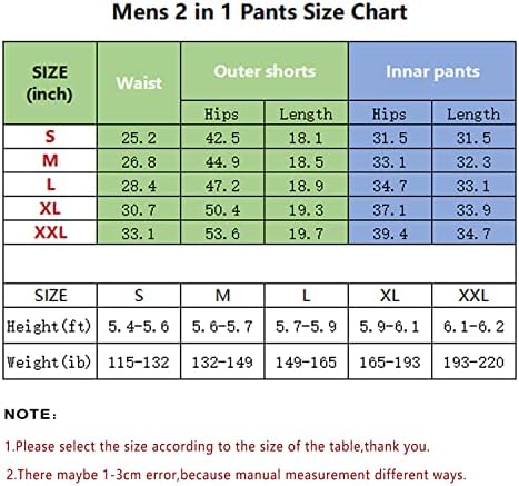 גברים של 2 ב 1 ריצה מכנסיים מכנסיים גרביונים, אימון דחיסת מכנסיים עם כיס לגברים