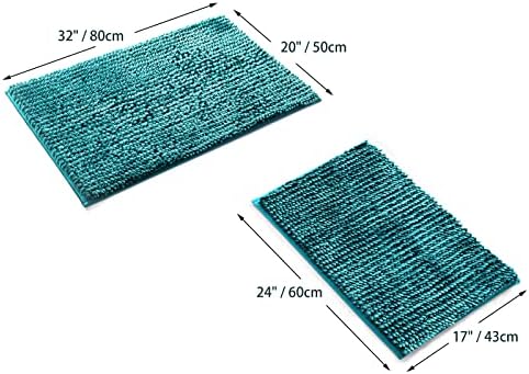 שטיחי אמבטיה של Urvoix מגדירים 2 חלקים, סט שטיח אמבטיה מפואר יוקרתי ללא החלקה, סופר סופג וסיבוב