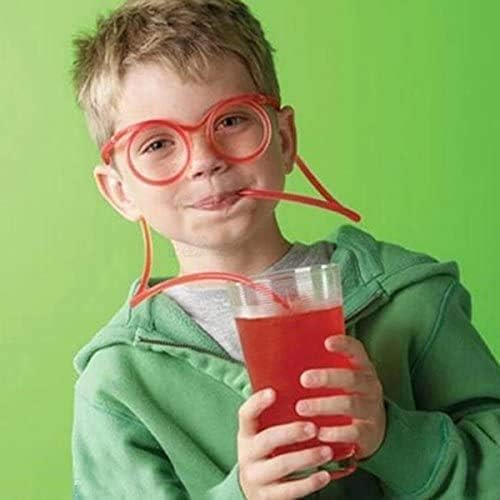 משקפי קש מטופשים, שימוש חוזר לכיף לולאת מפלגה קש, קש, משקפיים קשית למסיבות לילדים מסיבות ישיבות שנתיות אספקת