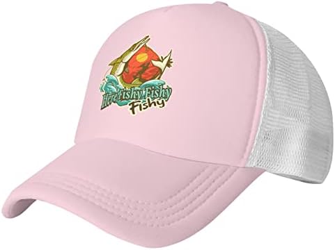 כובע בייסבול של JVAN דייג כובעי סנאפבק שחורים לגברים כובעי סנאפבק כאן דגי דגי דגי נושם כובע
