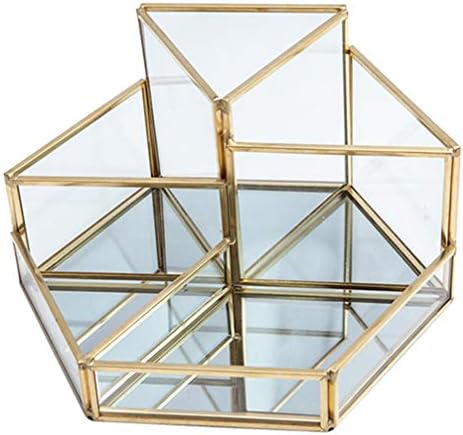 מארגן אחסון מארגן איפור זכוכית המוטון קוסמטיקה קוסמטיקה מחזיק תיבת קוסמטיקה קוסמטיקה מקרים מקרים