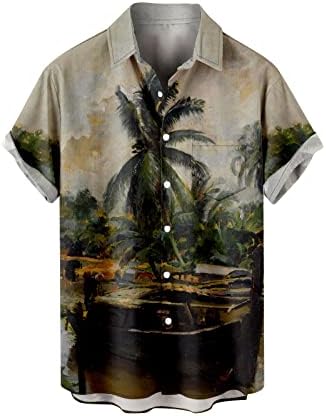כפתור הוואי מטה חולצות לגברים חולצות גרפיות אופנה