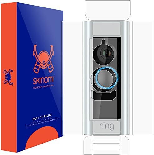 Skinomi Matte מגן גוף מלא תואם לווידאו טבעת פעמון דלת פרו כיסוי מלא עור מט אנטי-גלגול HD סרט HD