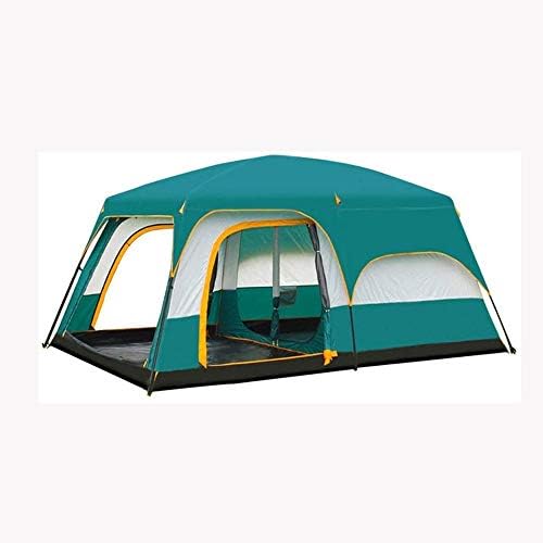 ZLXDP חיצוני קרם הגנה עמיד למים 8-12 אנשים אוהל 2 חדרי שינה אוהל משפחתי קמפינג אוהל תרמיל תרמיל