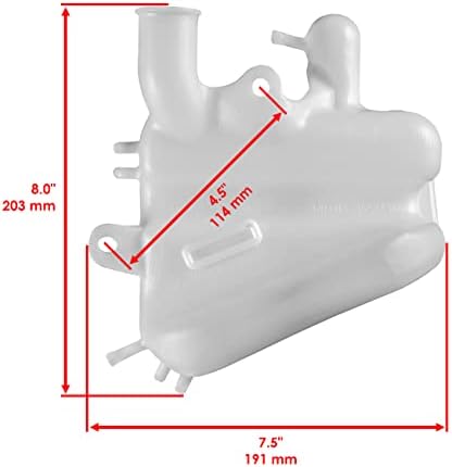 מיכל מילואים של רדיאטור Caltric תואם ל- Honda Rancher 420 TRX420FPA 2009 2010 2011 2012 2013 מאגר נוזל