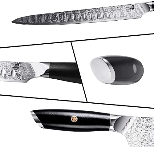 סכין שף טואו-8 אינץ 'וסכין חיתוך 12 אינץ' עשוי נירוסטה יפנית אוס-8, סכין מטבח פרו וסכין גילוף עם ידית