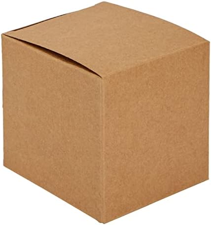 קופסאות מתנה של נייר חום 50 חבילות חומות, קופסאות 3x3x3 אינץ