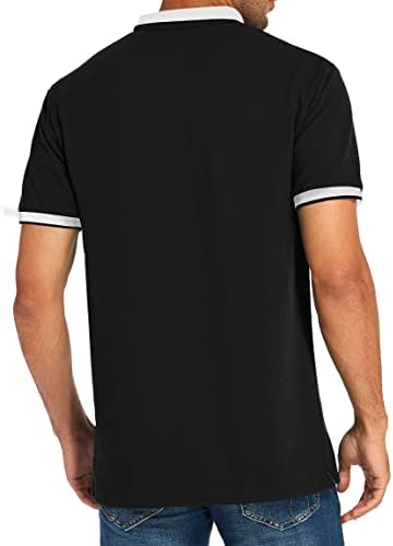 חולצות טריקו של שרוול קצר של שרוול קצר בכיס קיץ מזדמן טי בסיסי טי טופ חולצות פולו גולף לגברים