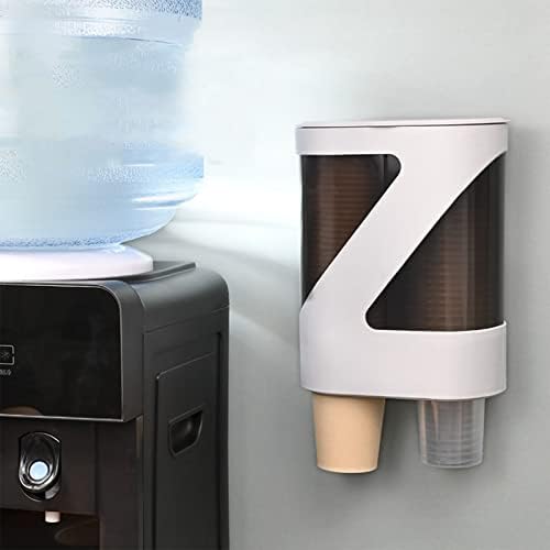 מתקן כוסות פלסטיק, מקרר מים סוג משיכה מחזיק כוס מים מתאים לקיר כוסות נייר חד פעמיות, מתקן כוסות אמבטיה עם כיסוי