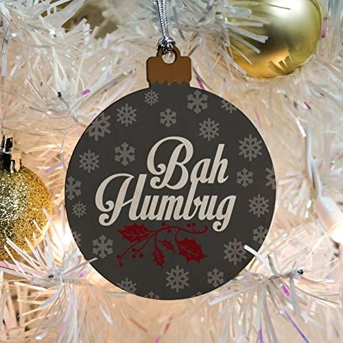 BAH HUMBUG חג המולד מעץ מצחיק קישוט לחג עץ חג המולד
