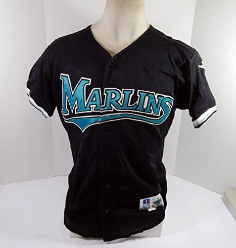 1999-02 פלורידה מרלינס 22 משחק משומש על גופיה שחורה צלחת שם הוסרה 44 DP42605 - משחק משומש גופיות MLB