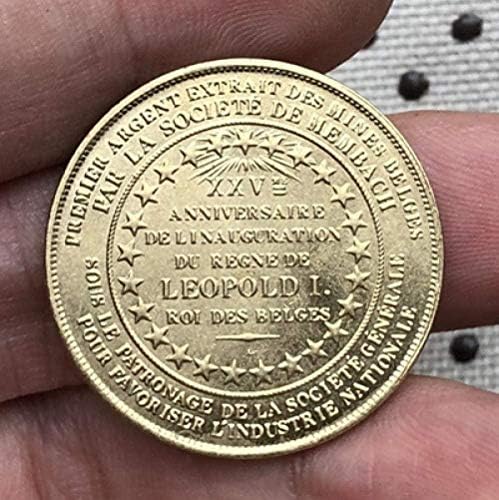 מטבע אתגר 1856 בלגיה 5 סנטימטרים מטבעות העתקה