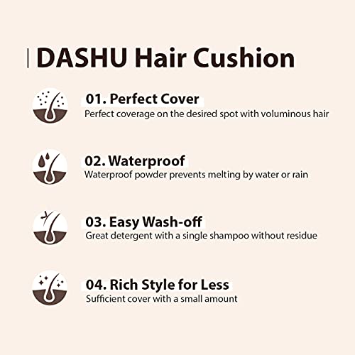 דאשו יומי נגד שיער אובדן שיער כרית טבעי שחור .שיער עבה ומלא למראה 56 אונקיות, בטוח מפני הזעה וגשם