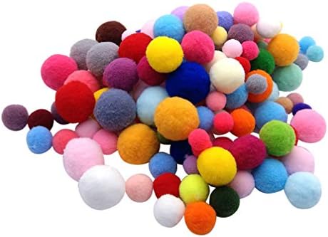 מיליסטן 160 pc מגוון פומפומים צבעוניים ומלאכה צבעוניים כדורי פום כדורים רכים לחג המולד קישוטי מלאכה